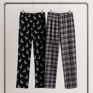 2 Men’s Flannel Pajama Bottom Sleep Pants Size Medium